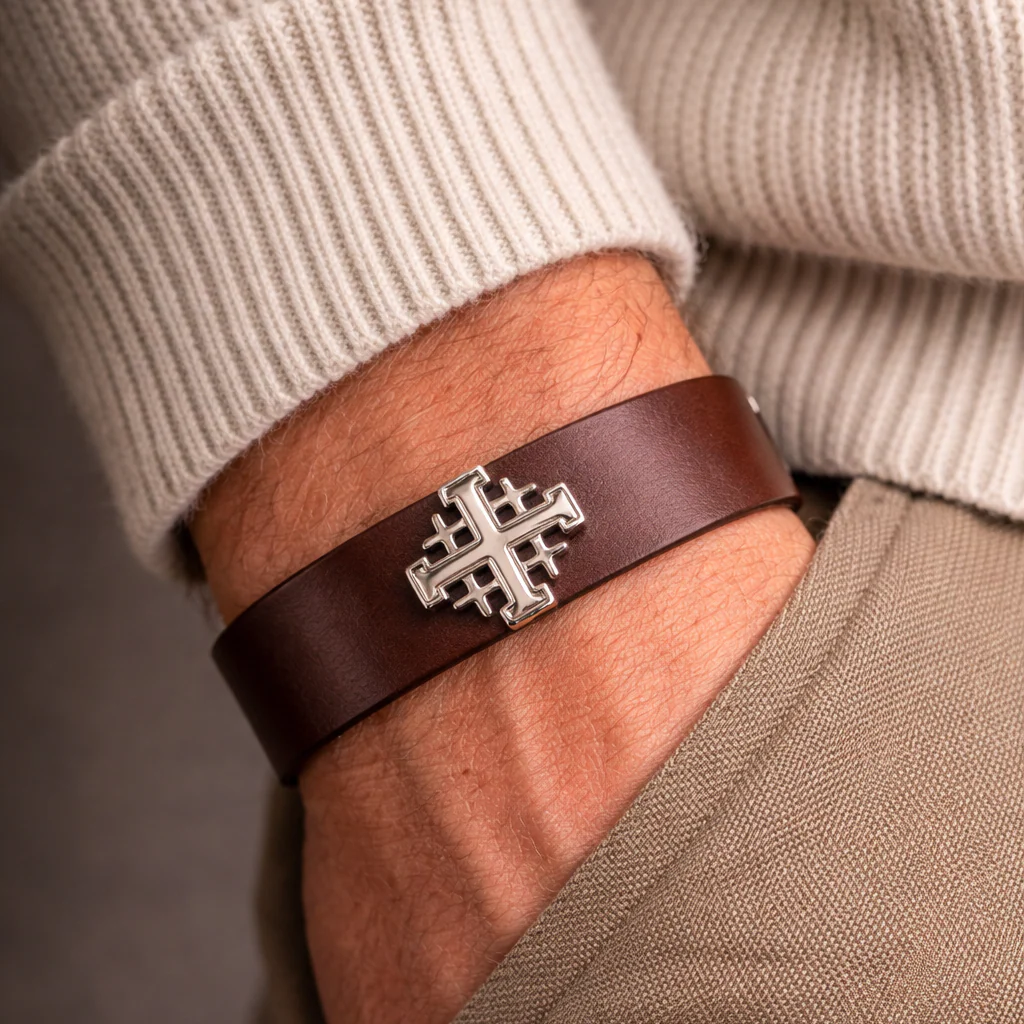 Le bracelet en cuir – Croix de Jérusalem